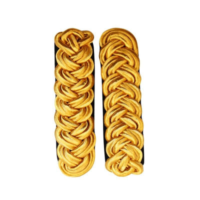 Army Gold Bullion Wire Cord Navy Army Shoulder Board Pair