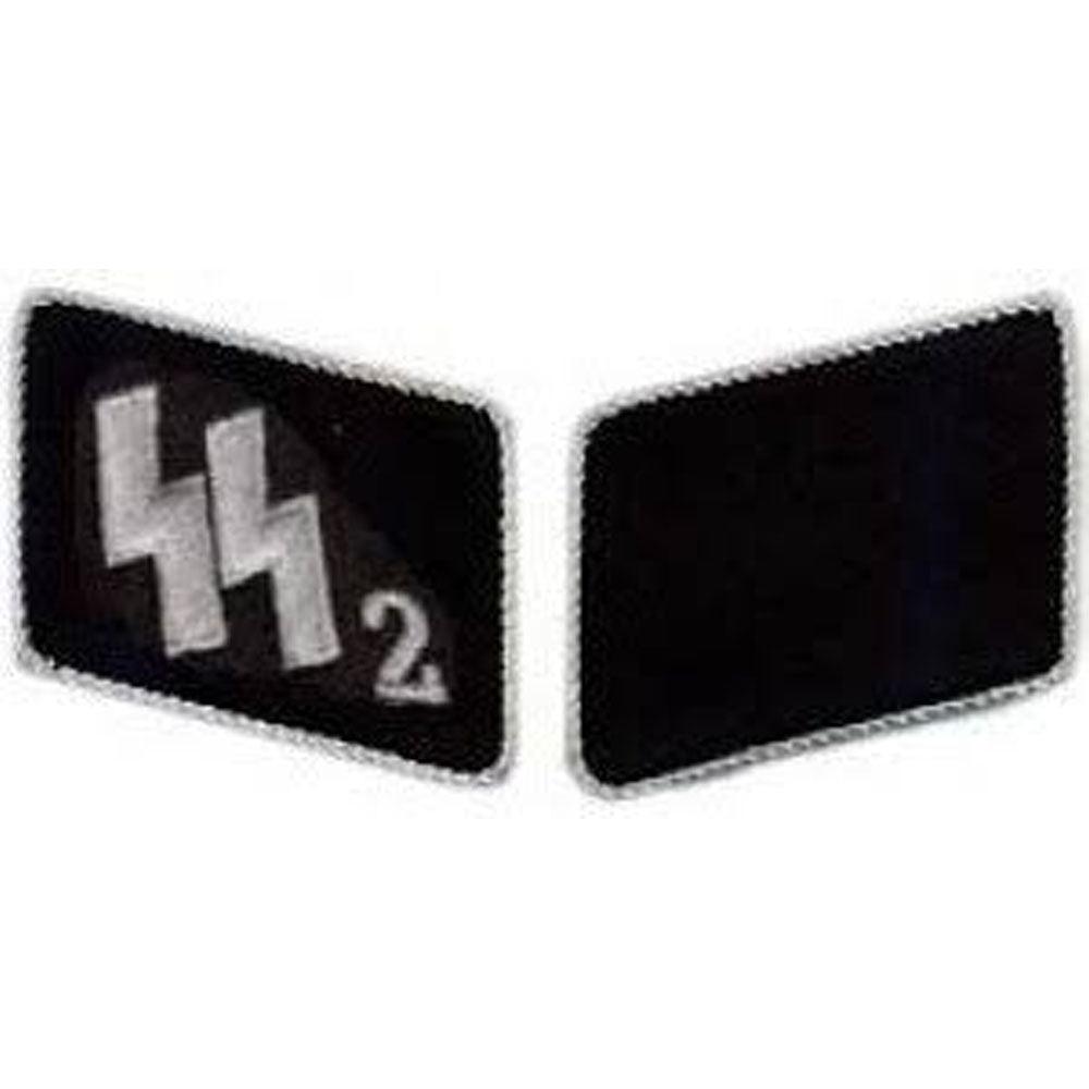 SS1 Deutschland Officers Collar Tabs - High-Quality WWII Reproduction for Reenactment and Collectors