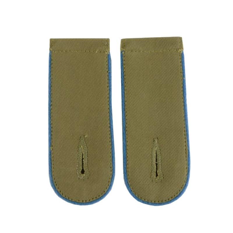 DAK Afrika Korps Cornflower Blue Piped EM Shoulder Boards - Medical