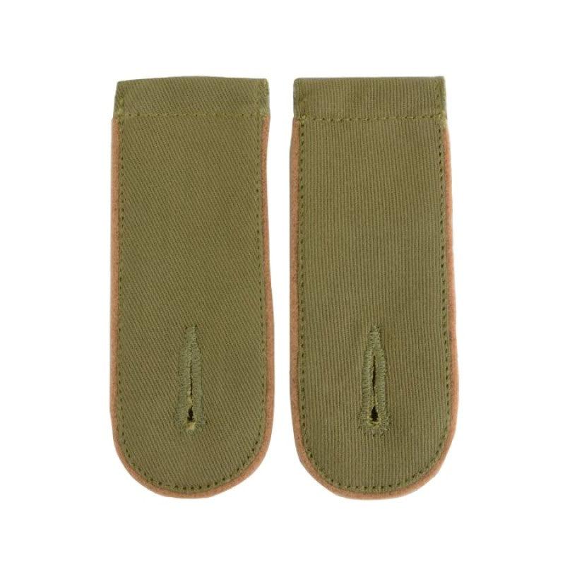 DAK Afrika Korps Copper Brown Piped EM Shoulder Boards - Motorcycle/Recon