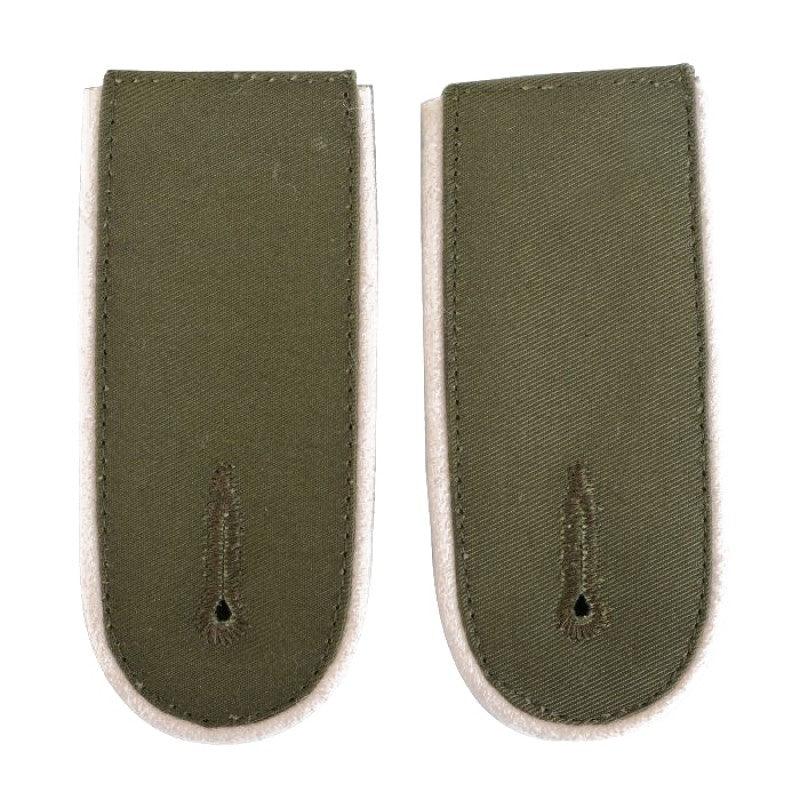 DAK Afrika Korps White Piped EM Shoulder Boards - Infantry