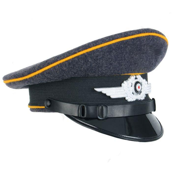 Luftwaffe EM/NCO Visor Cap – Metal Wreath, Cockade, and Eagle