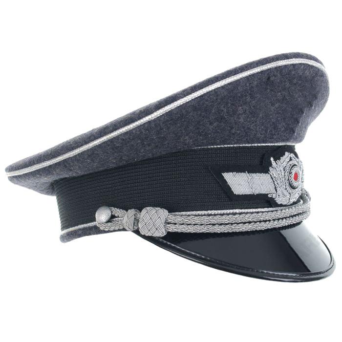 Luftwaffe Officers Visor Cap – Bullion Embroidered Wreath, Cockade, and Eagle