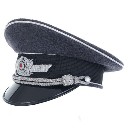 Luftwaffe Officers Visor Cap – Bullion Embroidered Wreath, Cockade, and Eagle