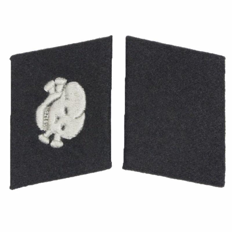 Totenkopf Collar Tabs (Single Skull) - Military Insignia